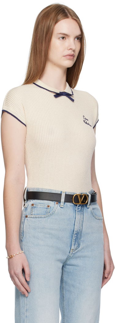 Tričká a tielka Valentino Valentino Cotton Knit Top Béžová | 7B3KC66T9JV, 1