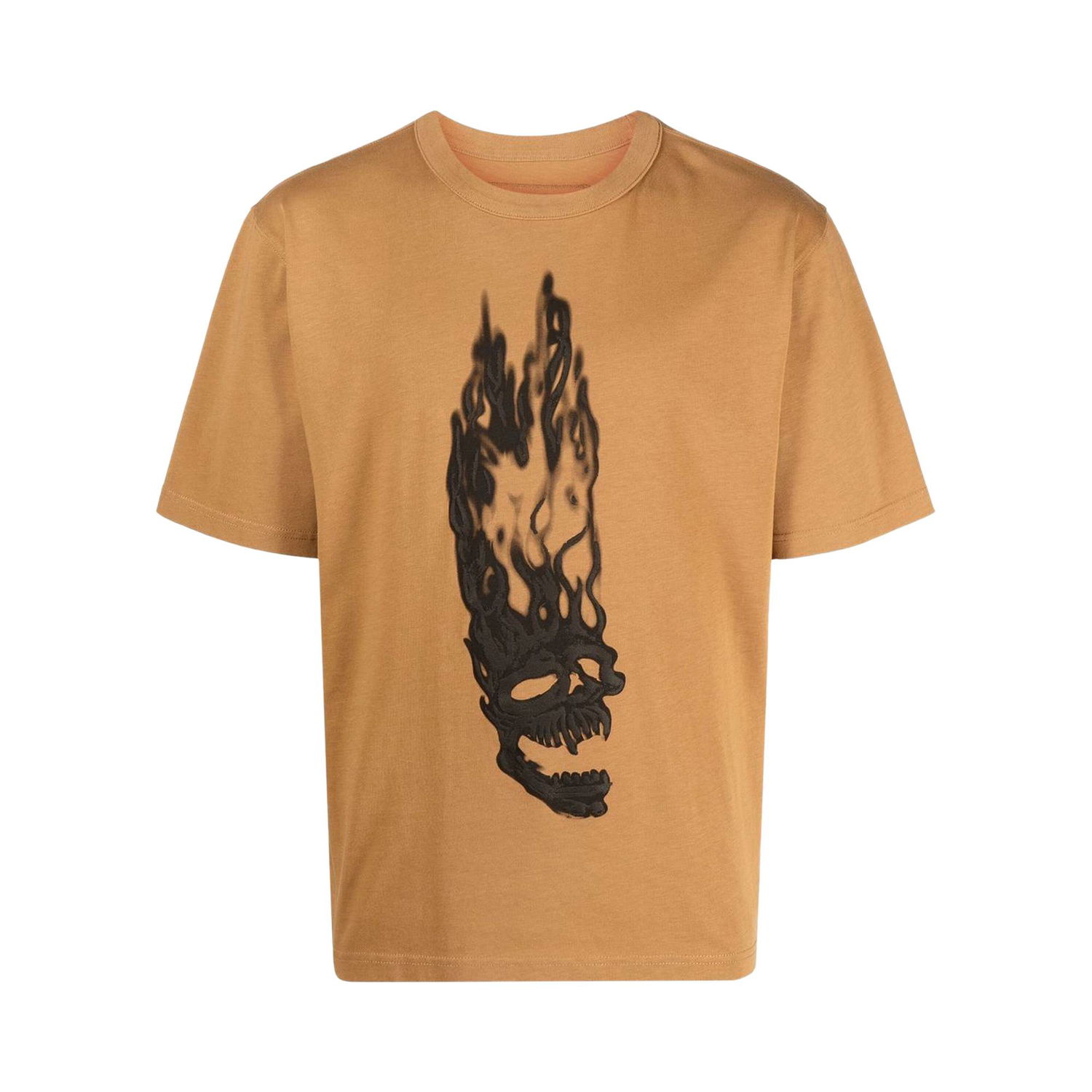 Tričko HERON PRESTON Flaming Skulls Tee Hnedá | HMAA032F22JER0016410, 1
