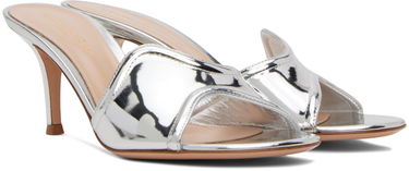Tenisky a topánky Gianvito Rossi Lucrezia 70 Metallic Leather Heeled Sandals Metalická | G15070.70RIC.MET, 3