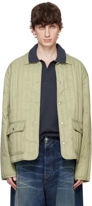 Prešívaná bunda MAISON KITSUNÉ Maison Kitsuné Quilted Chore Jacket Zelené | OM02114WW9047, 0