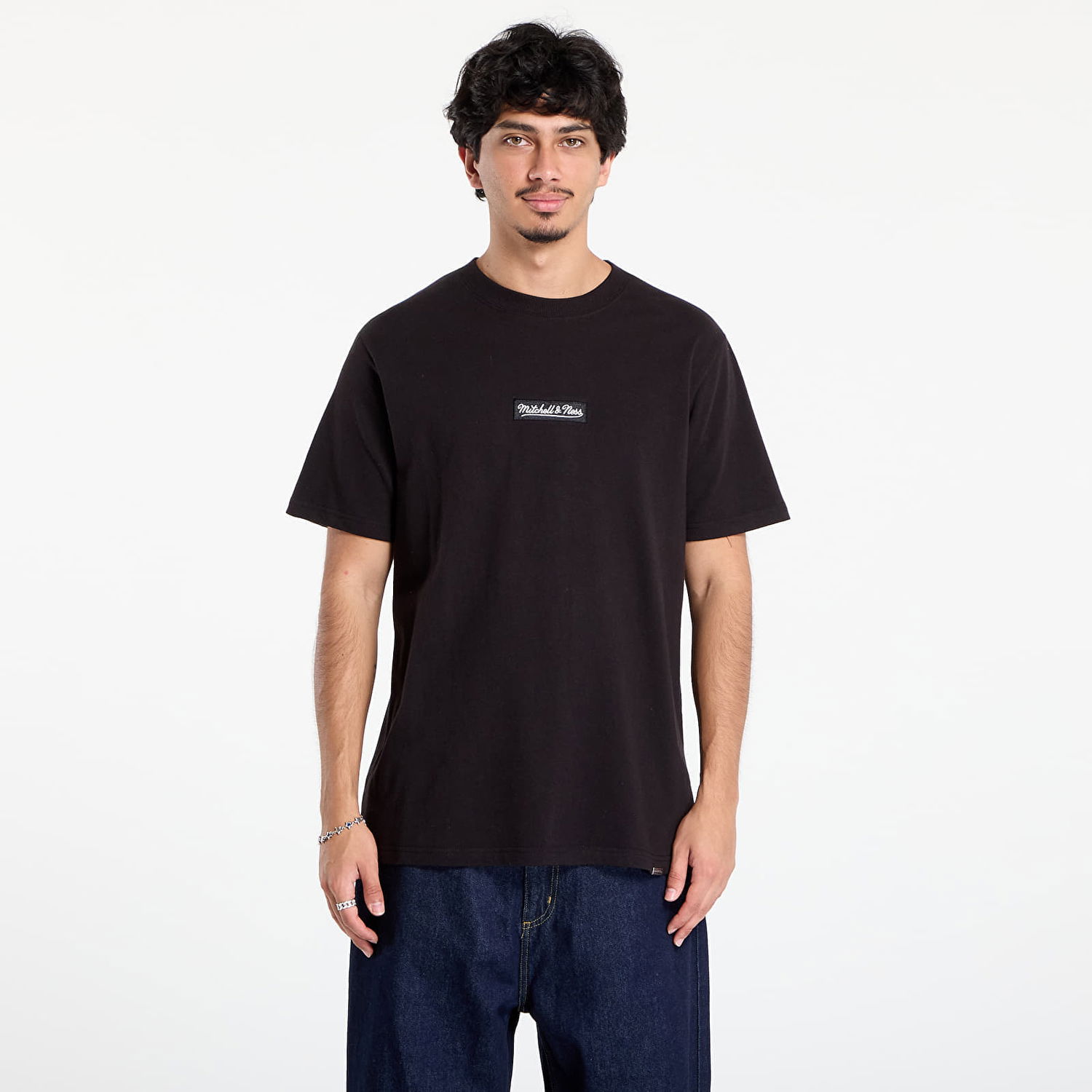Tričko Mitchell & Ness Mitchell & Ness Branded Box Logo T-Shirt Čierna | SS9609-MNNBLCK, 0