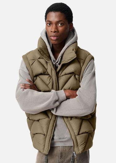 Vesta AXEL ARIGATO Knit Geometric Quilted Puffer Vest Zelené | A3126001, 7