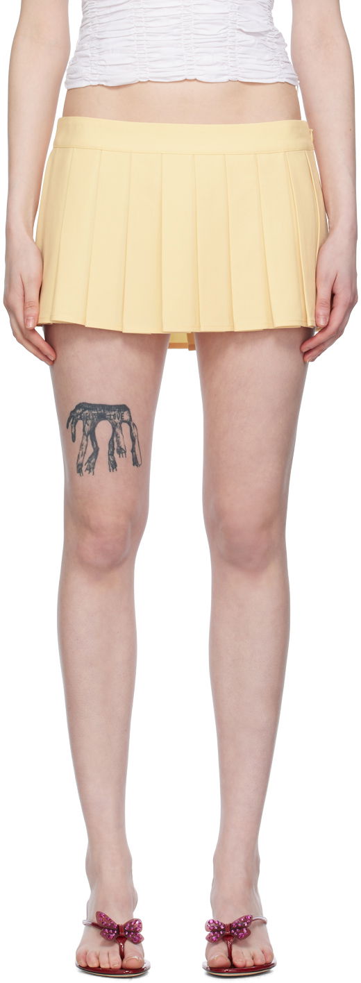 Sukňa GUIZIO Guizio Fairfield Pleated Miniskirt Žltá | S24304W017, 0