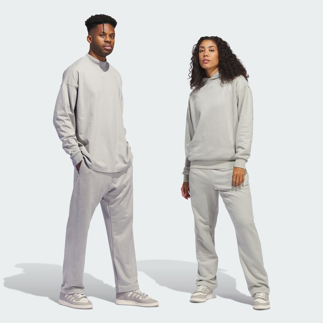 Nohavice a džínsy adidas Performance Basketball Sueded Šedá | IN7710, 1