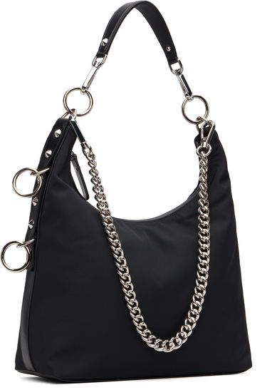 Kabelka R13 Small Chain-Link and Studded Hobo Bag Čierna | R13WA062-A010, 1