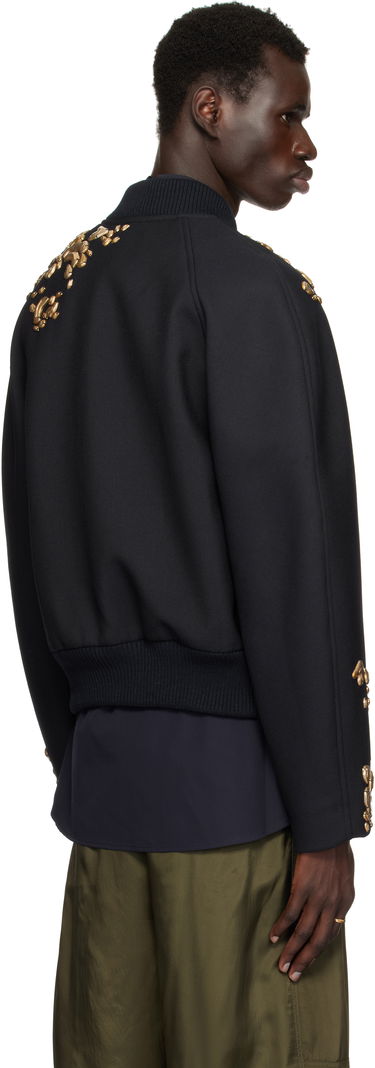 Bomber bunda Dries Van Noten Dries Van Noten Hardware Embellished Bomber Jacket Čierna | 251-020536-1330, 2