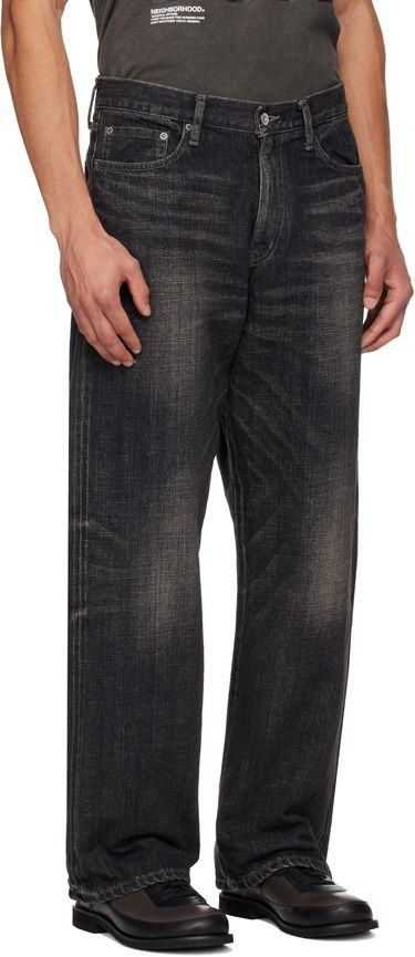 Džínsy Neighborhood Washed Denim DP Wide Jeans Čierna | 252XBNH-PTM04, 1