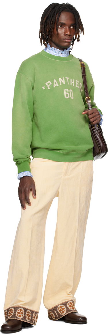 Mikina Valentino Valentino 'Chez Valentino' Print Cotton Sweatshirt Zelené | 7V3MF29NAYH, 3