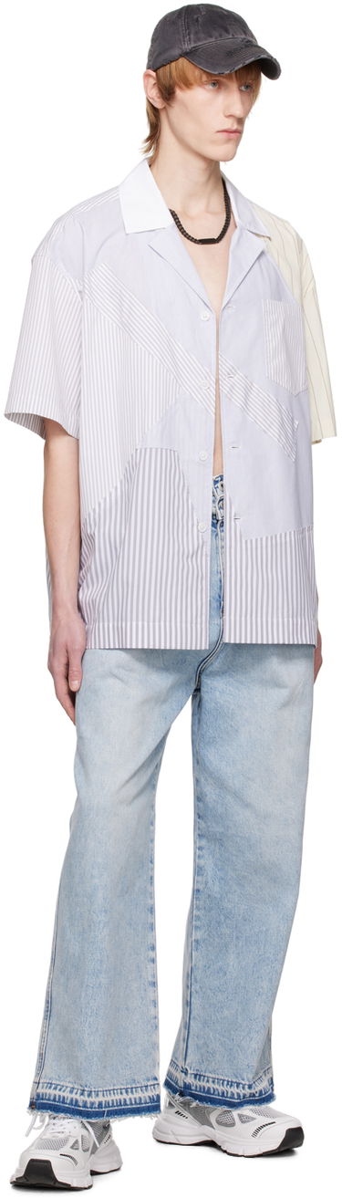 Košeľa Feng Chen Wang Feng Chen Wang Multi Stripe Short Sleeve Shirt Rôznofarebný | FMS15SR15, 3