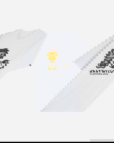 Tričko adidas Originals BAPE Milo Graphic T-Shirt Biela | JZ7392, 3