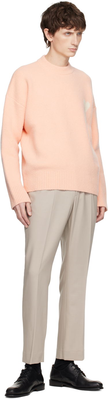 Sveter AMI Alpaca Ami de Coeur Crewneck Sweater Ružová | H25UKS836.KN0135, 3