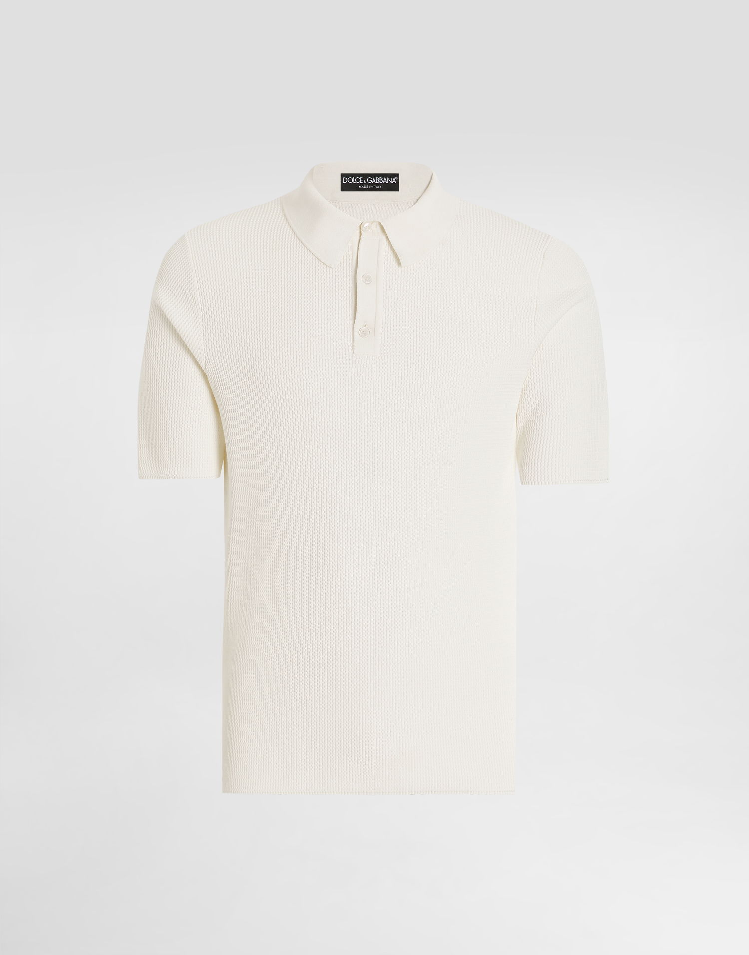 Polo tričko Dolce & Gabbana Dolce & Gabbana Short-Sleeved Knit Polo Shirt Biela | GXZ70TJBCFNW0001, 0