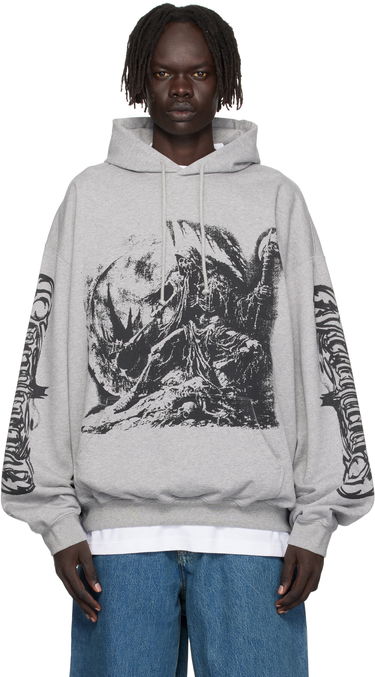 Mikina VETEMENTS Vetements Goth Oversized Hoodie Šedá | UH76HD800G, 0