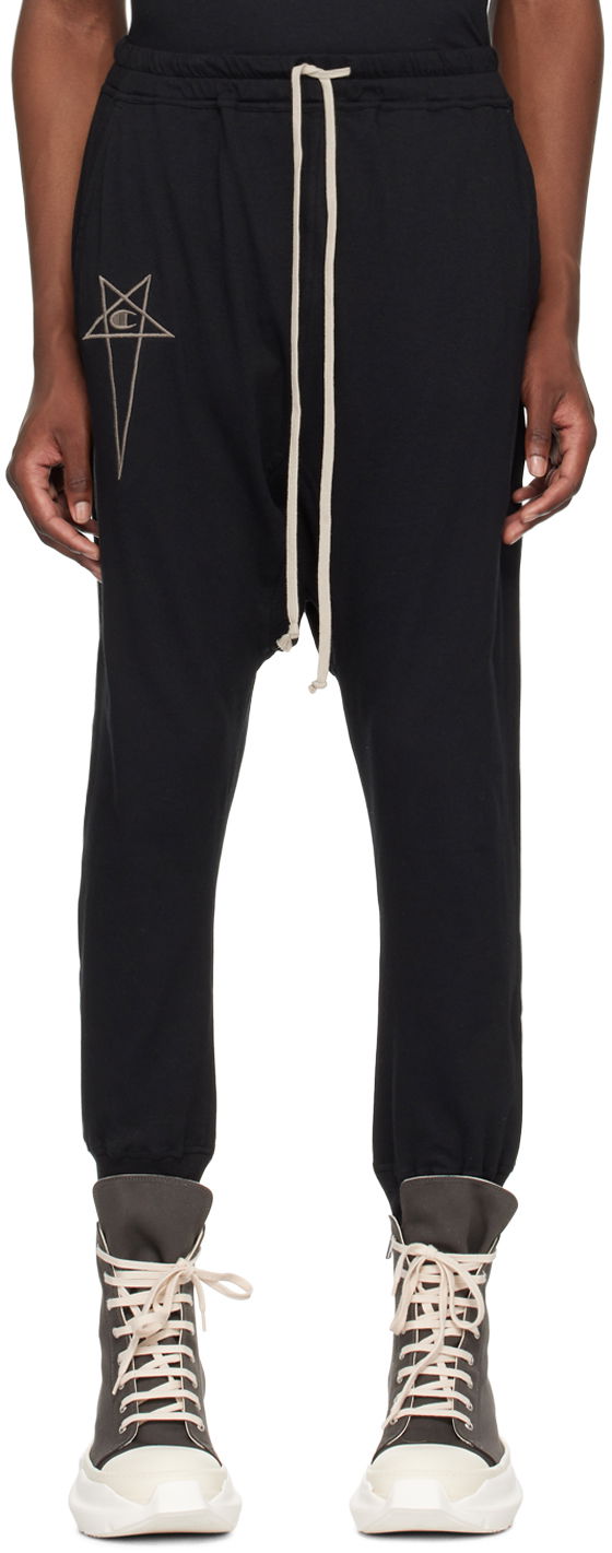 Tepláky Rick Owens Sweatpants With Embroidered Logo Čierna | CM01D9244 CHJER, 0