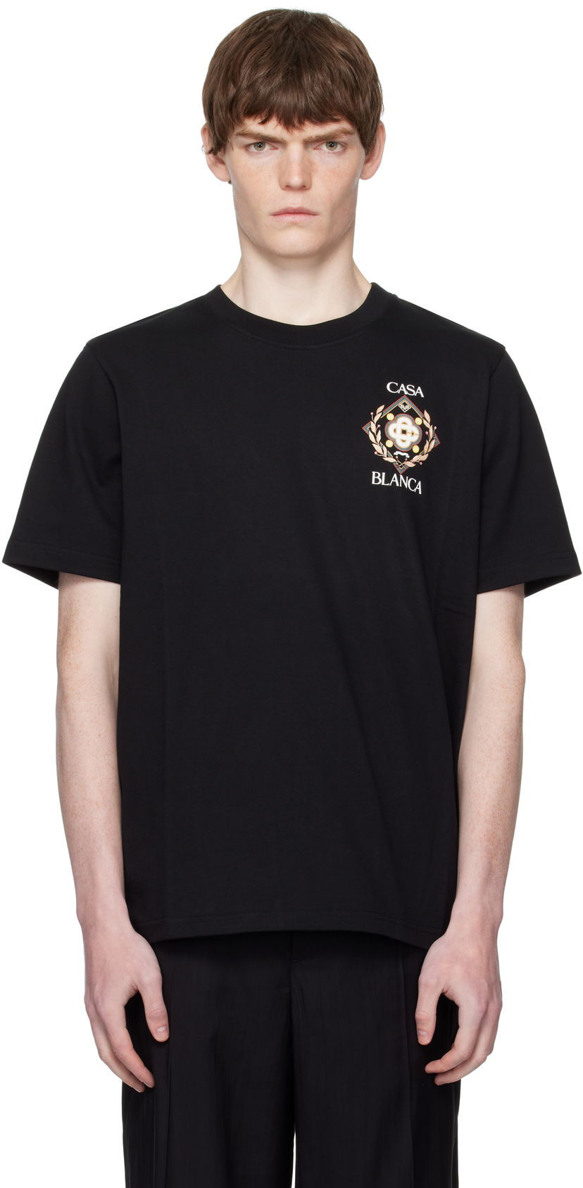Tričko Casablanca Casablanca Tennis Club Icon T-Shirt Čierna | MPF25-JTS-001-12-EX
