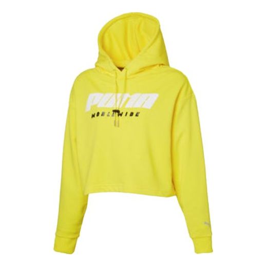 Mikina Puma Puma Alphabet Logo Cropped Hoodie Žltá | 579127-36, 0