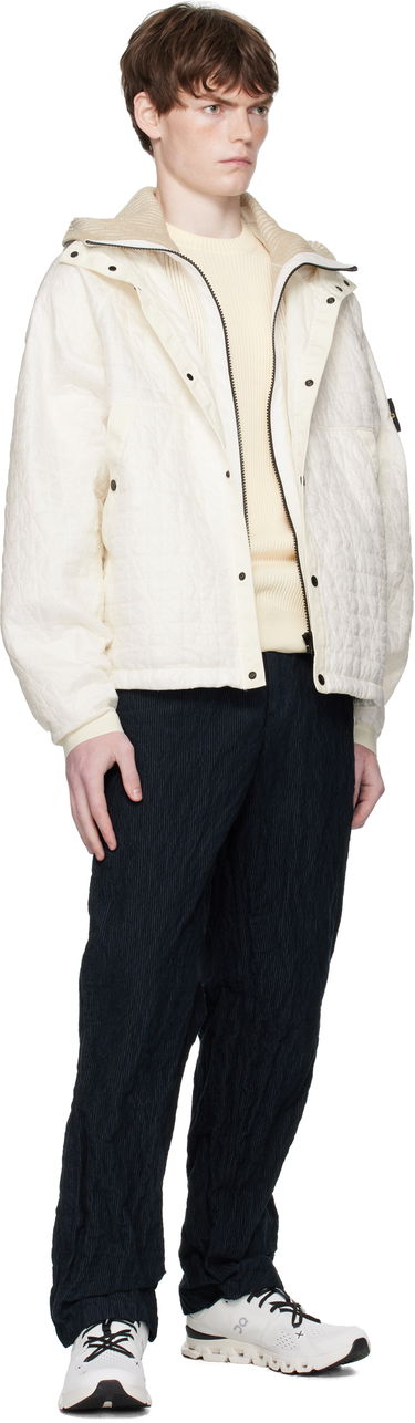 Bunda Stone Island Stone Island Quilted Crinkled Reps Hooded Jacket Biela | K2S15 4100023 S0186, 4