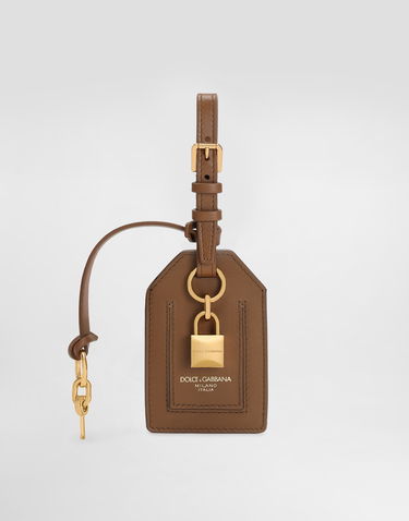 Kľúčenka Dolce & Gabbana Dolce & Gabbana Calfskin Luggage Tag with Padlock Hnedá | BI3417A9S258Z093, 0