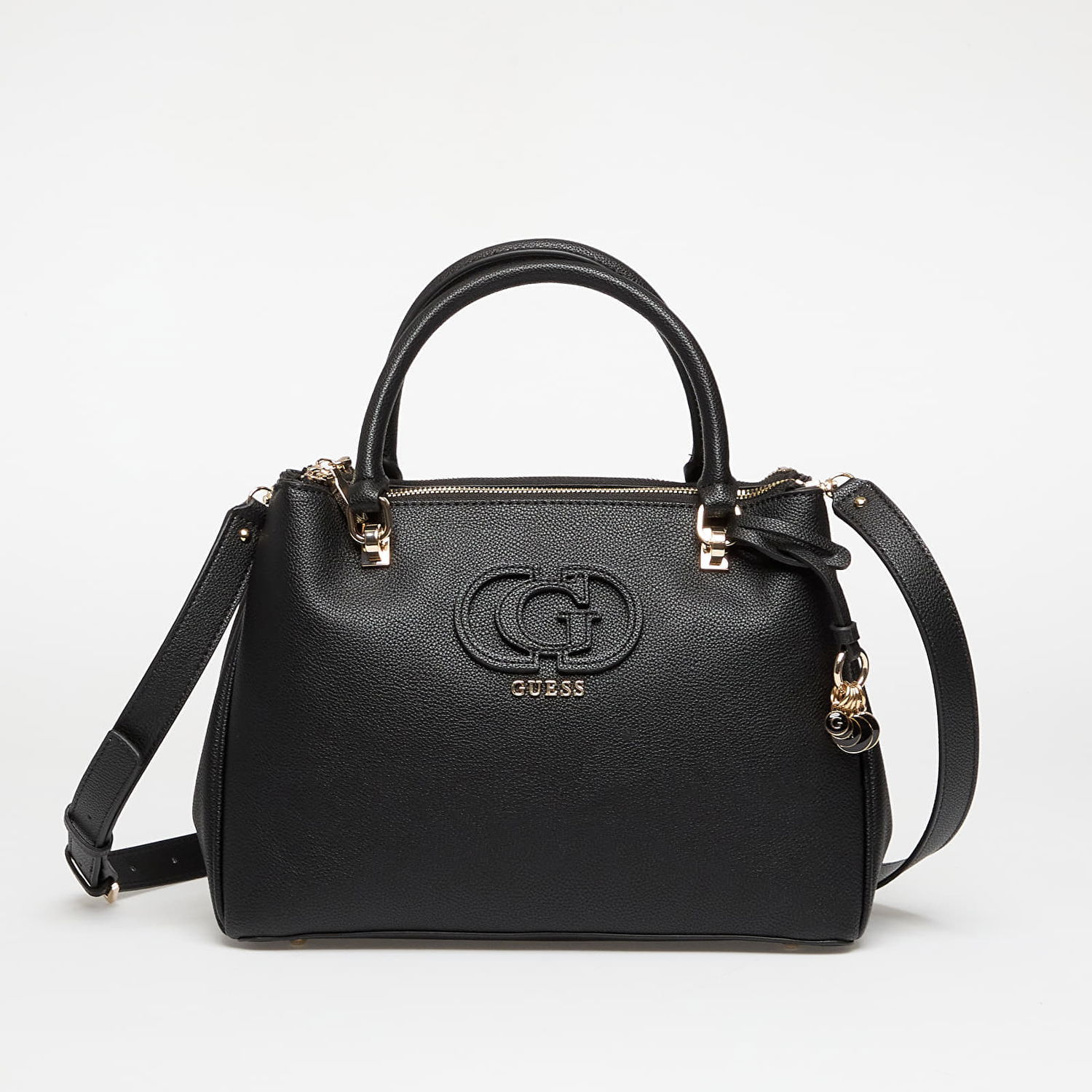 Kabelka GUESS Guess Calebra Hobo Status Satchel Čierna | HWBG9536060-BLA, 0