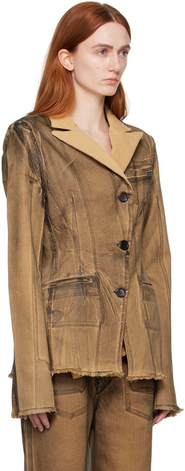 Bunda Ottolinger Ottolinger Peaked Denim Blazer Hnedá | 1703108, 1