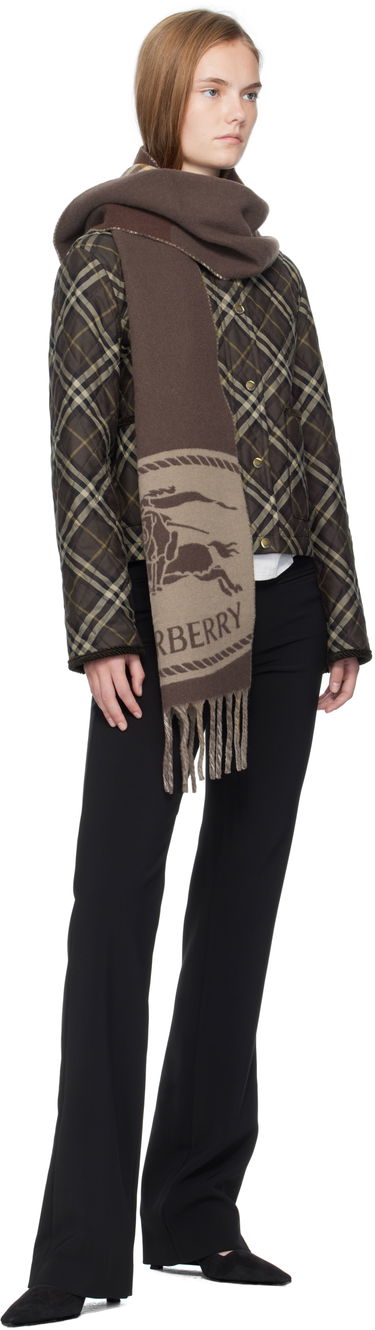 Šál Burberry Burberry Reversible Knight Stamp Scarf Hnedá | 8109747, 2