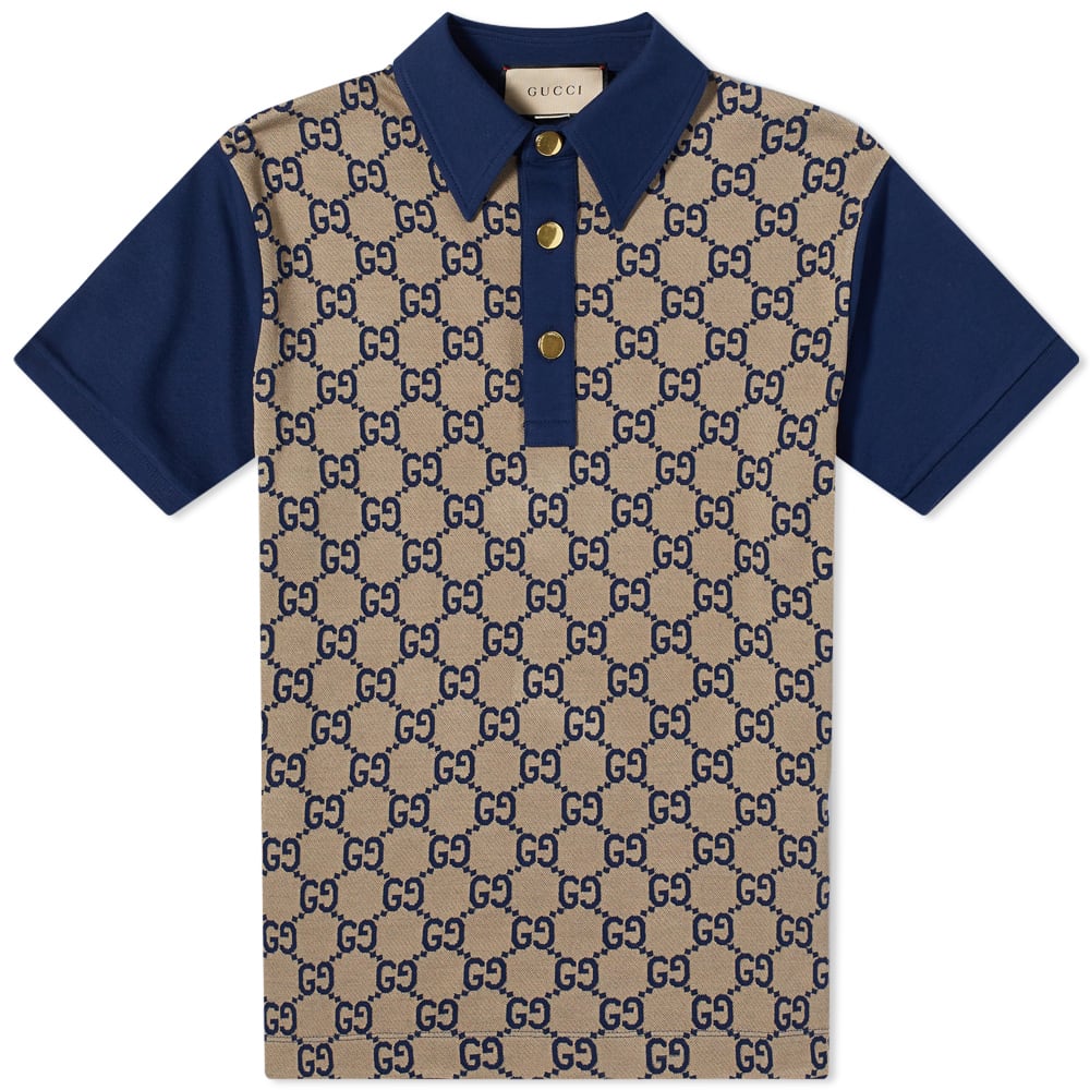 Gucci All Over GG Print Polo Shirt