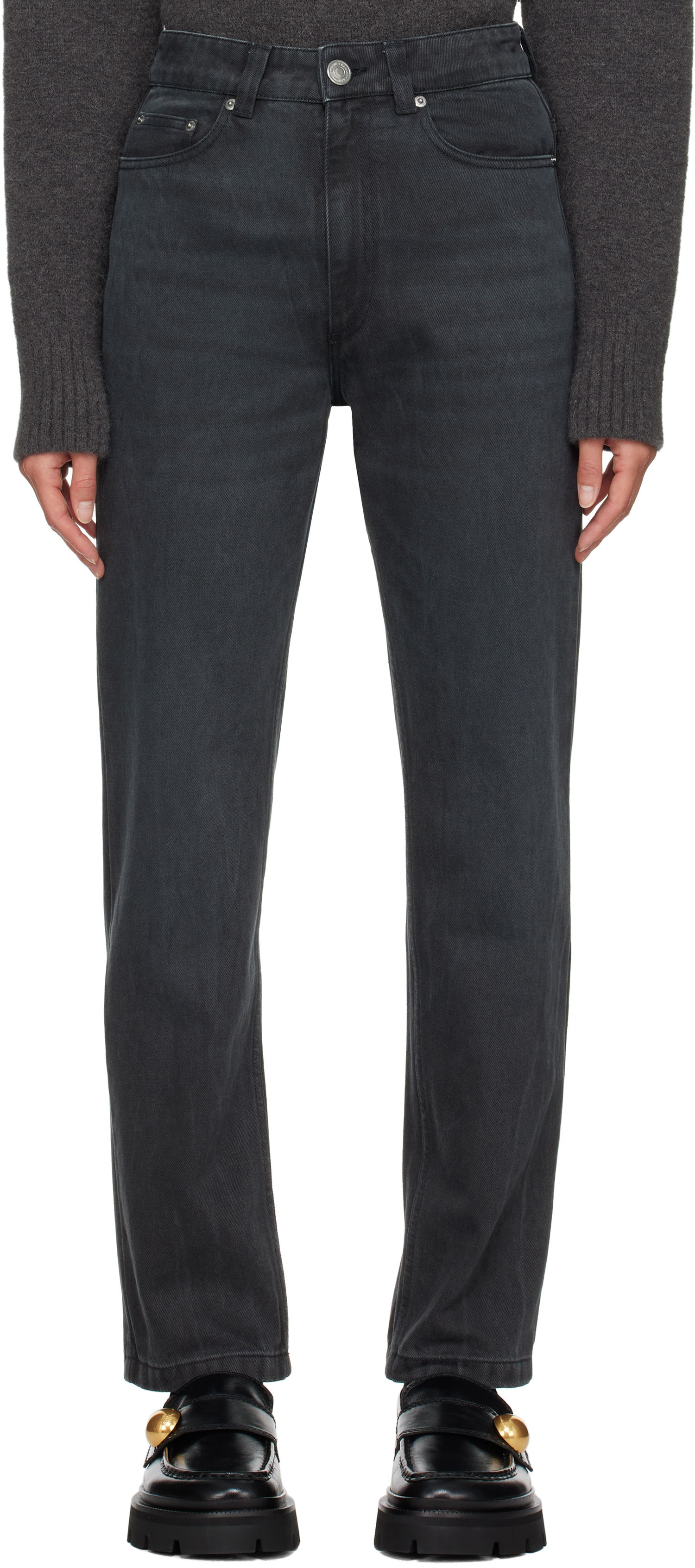 Džínsy AMI Classic Fit Jeans Čierna | FTR031.CO0037, 0