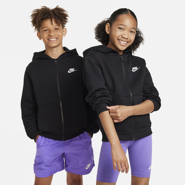 Mikina Nike Sportswear Club Fleece Full-Zip Hoodie Čierna | FD3004-010, 1