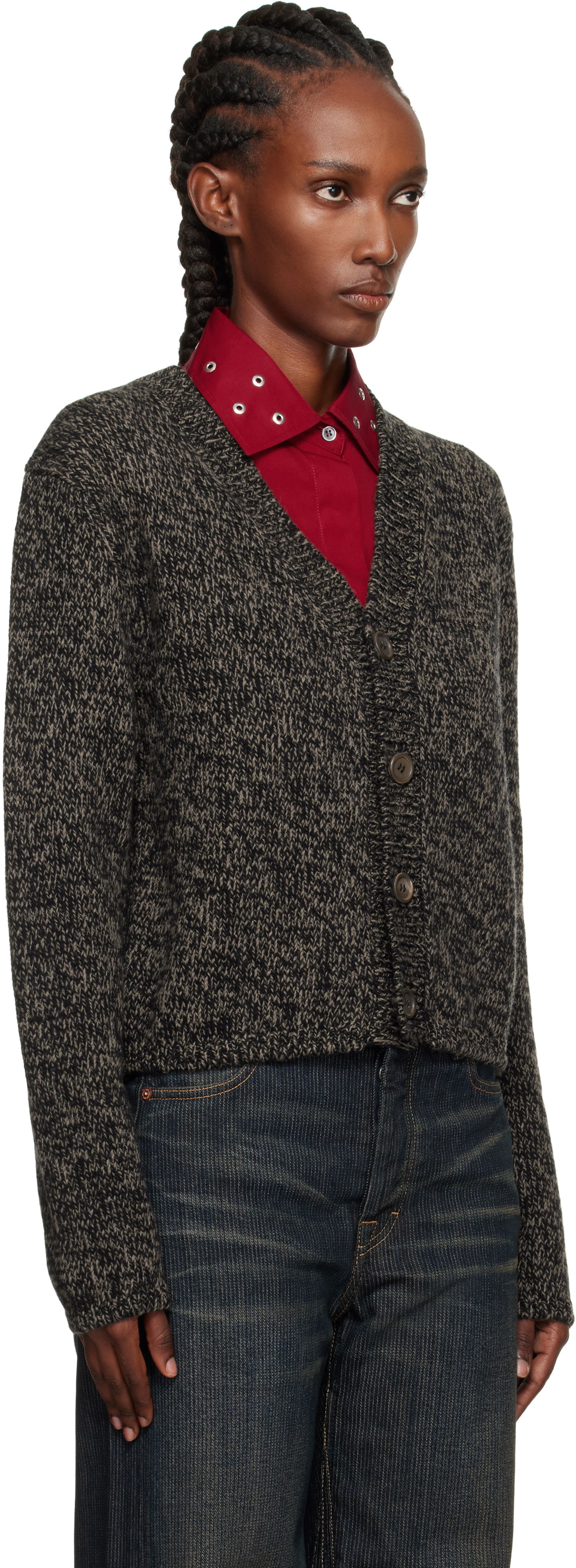 Sveter OUR LEGACY Our Legacy Academy Knit Cardigan Šedá | W4253AB, 1