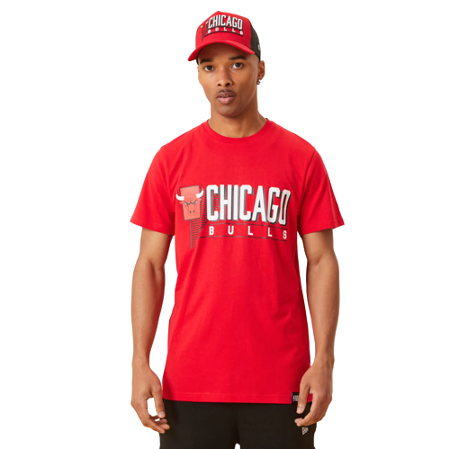 Tričko New Era Chicago Bulls Triangle Logo Red T-Shirt Červená | 12893076, 0