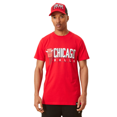 Tričko New Era Chicago Bulls Triangle Logo Red T-Shirt Červená | 12893076, 0