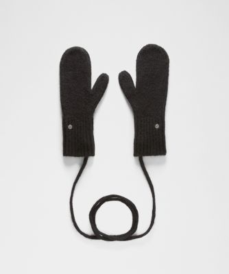 Rukavice lululemon Lululemon Alpaca Wool-Blend Mittens with String, M/L Čierna | prod20004055, 2