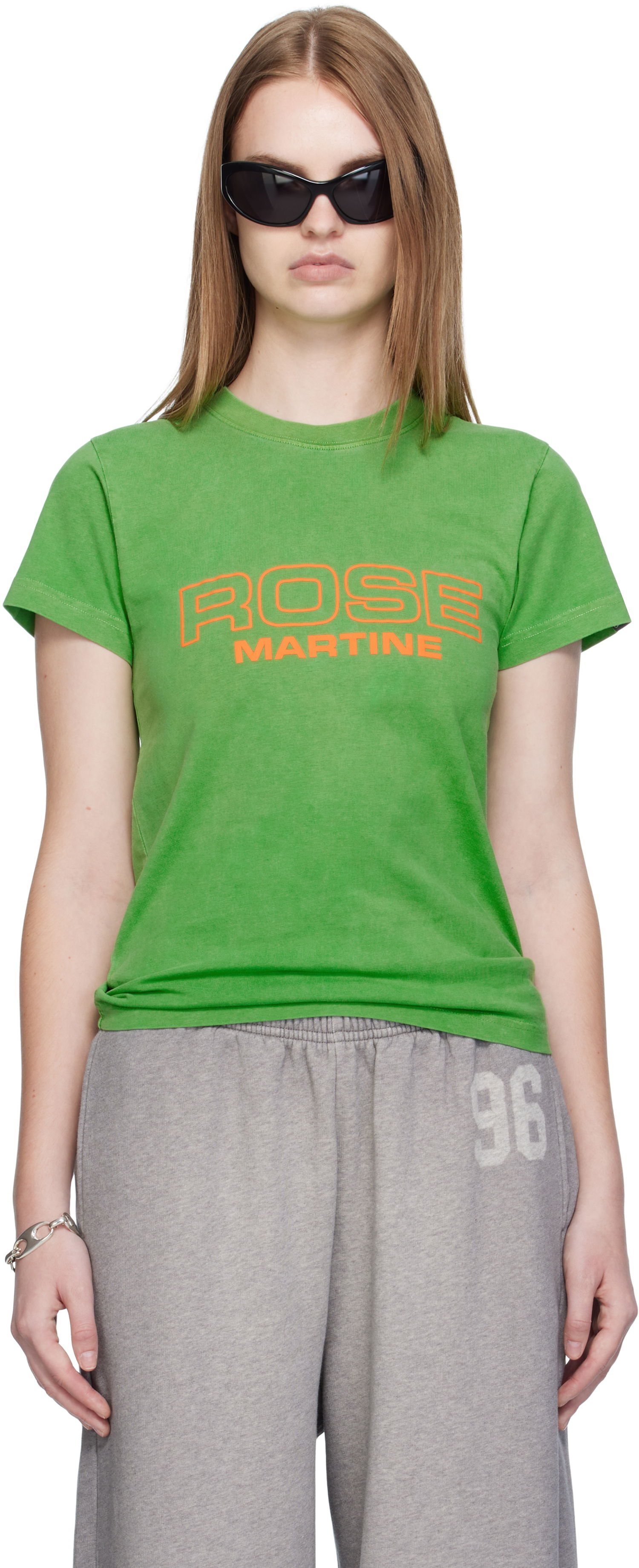 Tričko Martine Rose Martine Rose Shrunken T-Shirt Zelené | 629JE01400CW, 0
