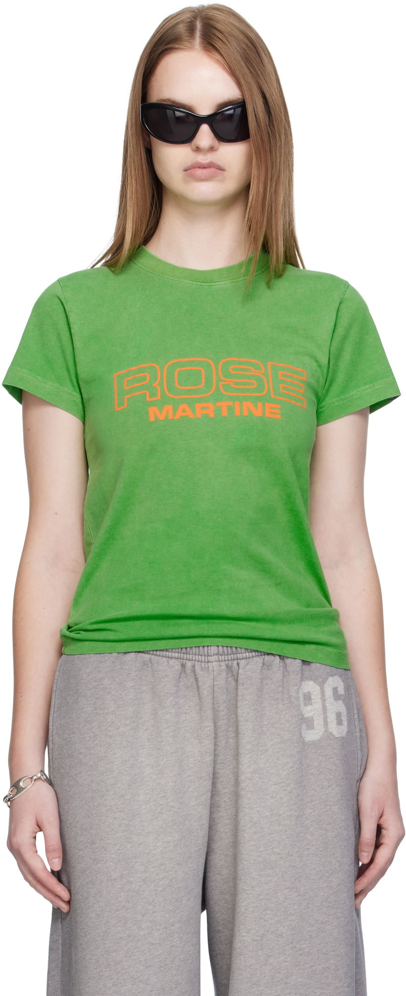 Tričko Martine Rose Martine Rose Shrunken T-Shirt Zelené | 629JE01400CW