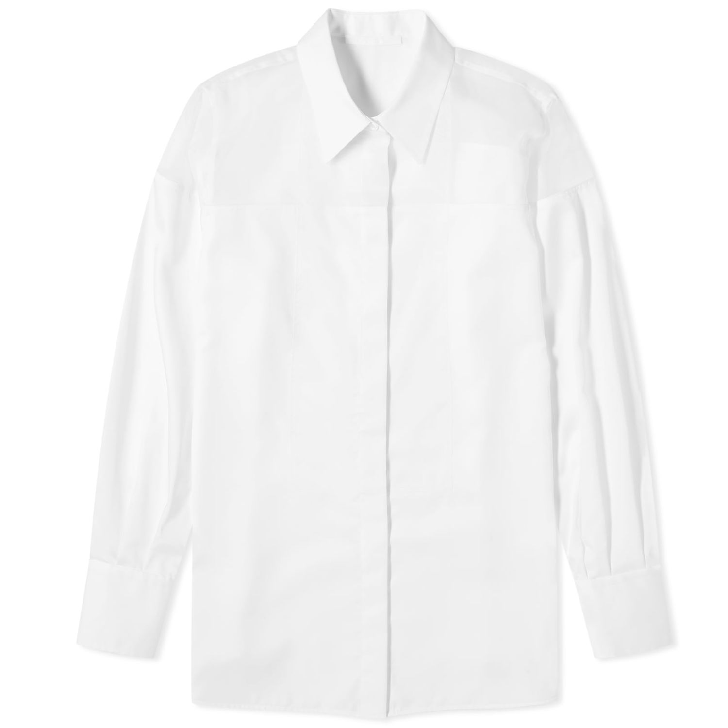 Košeľa Helmut Lang Sheer Panel Shirt, Size Large Biela | N09HW504-100, 0