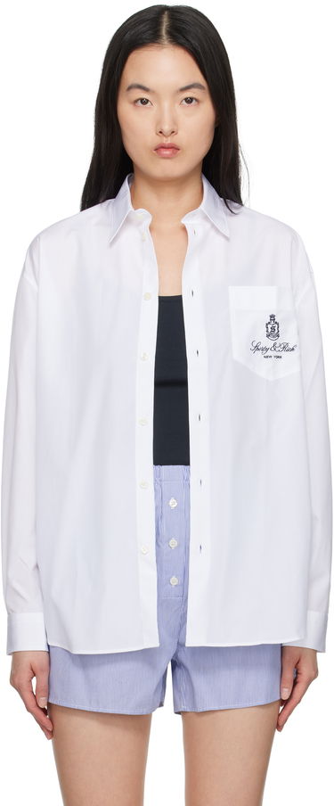 Košeľa Sporty & Rich Sporty & Rich Vendome Oversized Shirt Biela | SI006606205WH01, 0