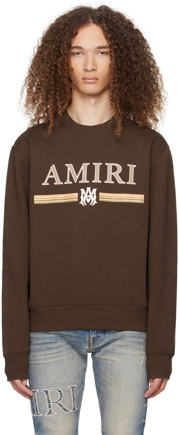 Mikina AMIRI 'MA' Bar Sweatshirt Hnedá | PS24MJL009