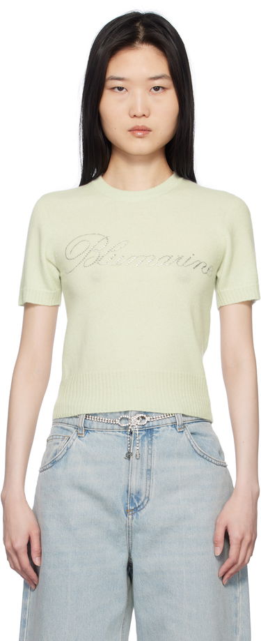 Sveter Blumarine Blumarine Cashmere Cropped Sweater Zelené | P522M548A, 0