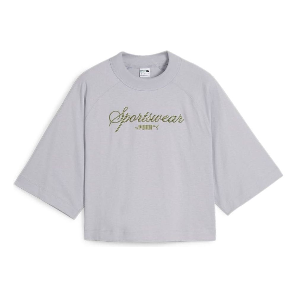 Crop Top Puma Classics+ Oversized T-Shirt Fialová | 624271-63, 0