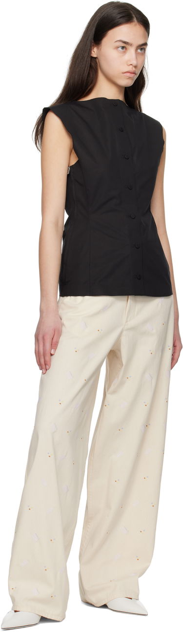 Tielko Marni Marni Compact Cotton Poplin Top Čierna | TTMA0393S0 TCY65, 3