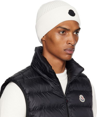 Kulicha Moncler Moncler Logo Cotton Beanie Biela | K20913B00032M1367, 1