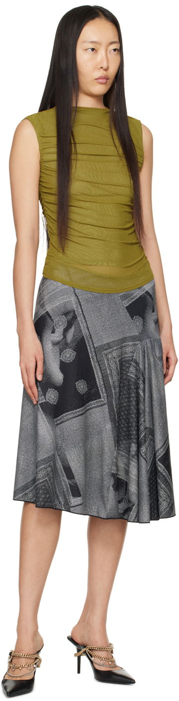 Tielko Miaou Miaou Cam Ruched Tank Top Zelené | 7093PM2CED, 3
