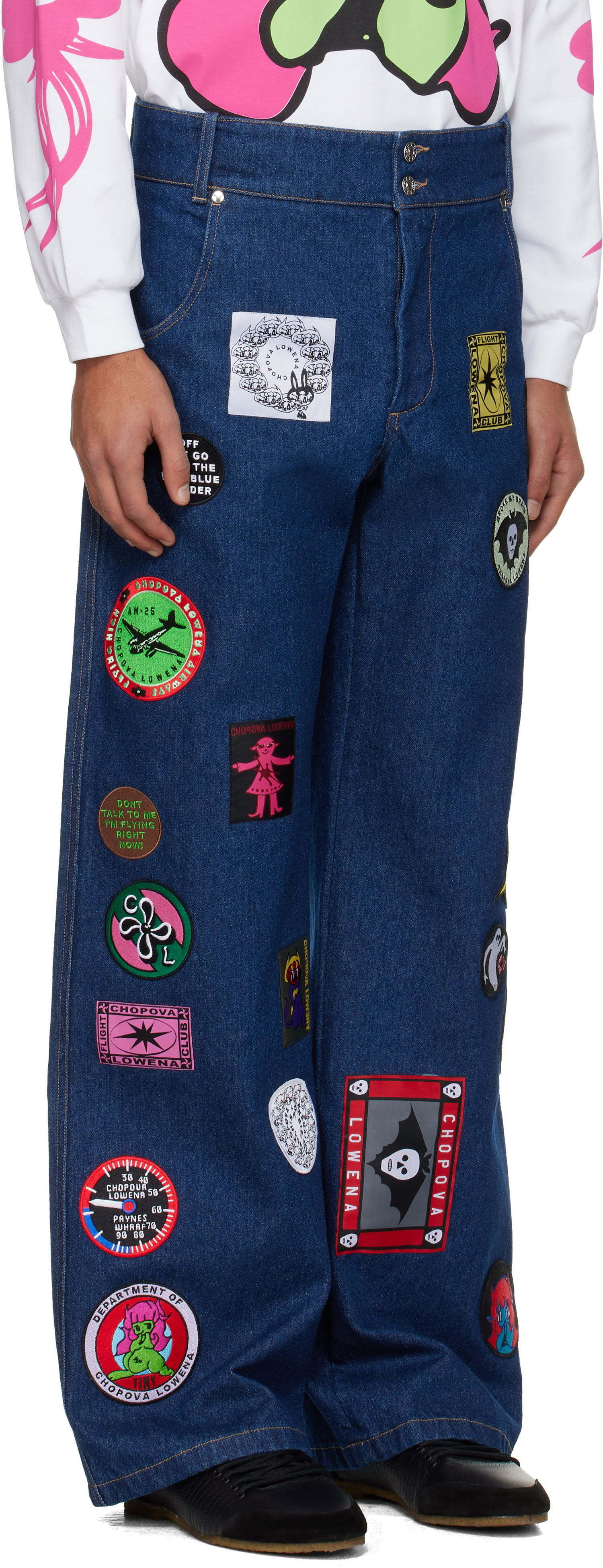 Džínsy Chopova Lowena Wicko Patchwork Wide-Leg Jeans Rôznofarebný | 4055M, 1