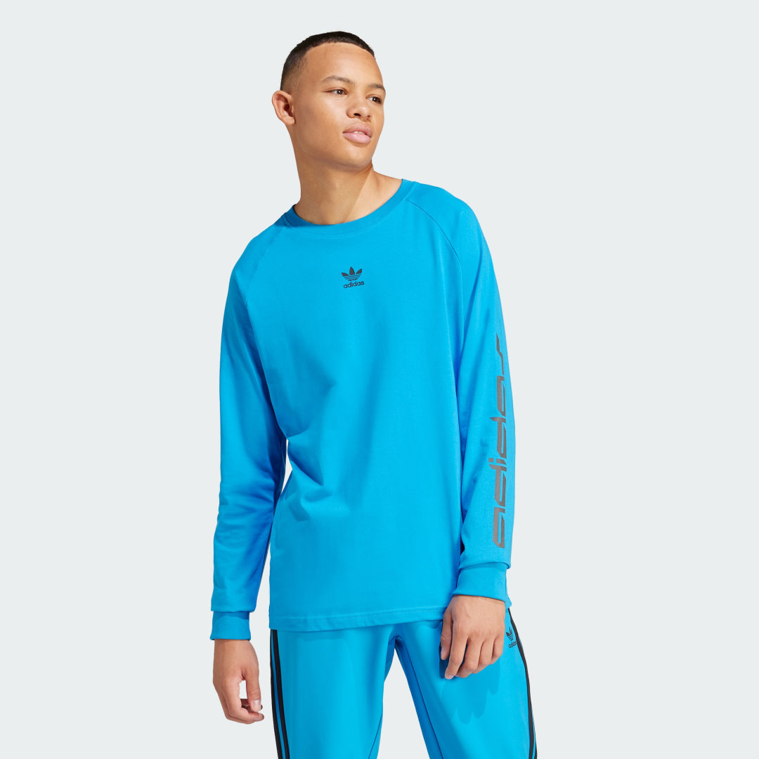 Mikina adidas Performance Graphic Long Sleeve T-Shirt Modrá | IS2805, 0