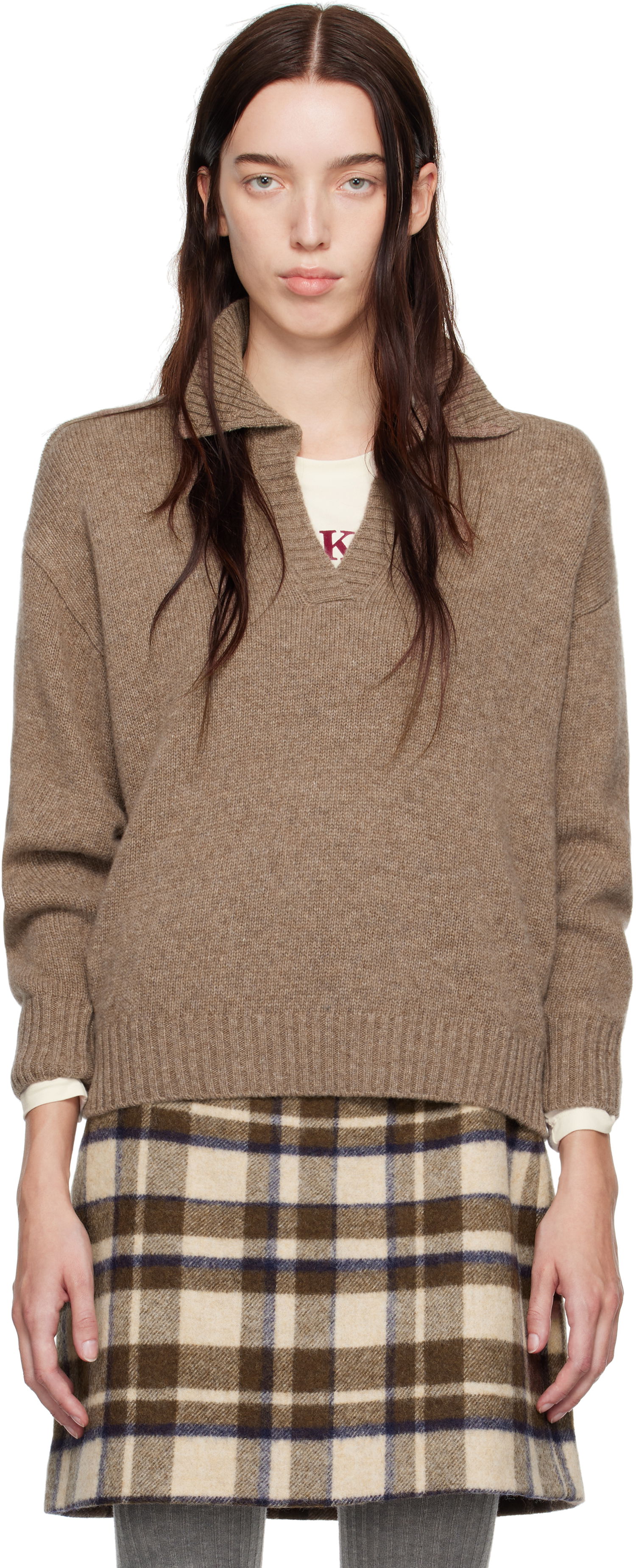 Sveter Max Mara Weekend Max Mara Agre Wool Pullover Hnedá | 2425366152600 MM12149, 0