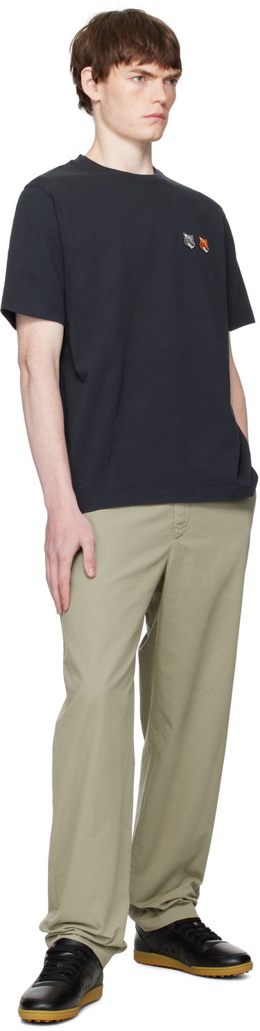 Tričko MAISON KITSUNÉ Maison Kitsuné Double Fox Head Comfort T-Shirt Čierna | OM011CFKJ0118, 3