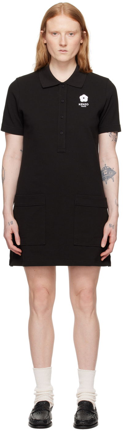 Šaty KENZO Paris Boke 2.0 Polo Minidress Čierna | FE52RO7444PU