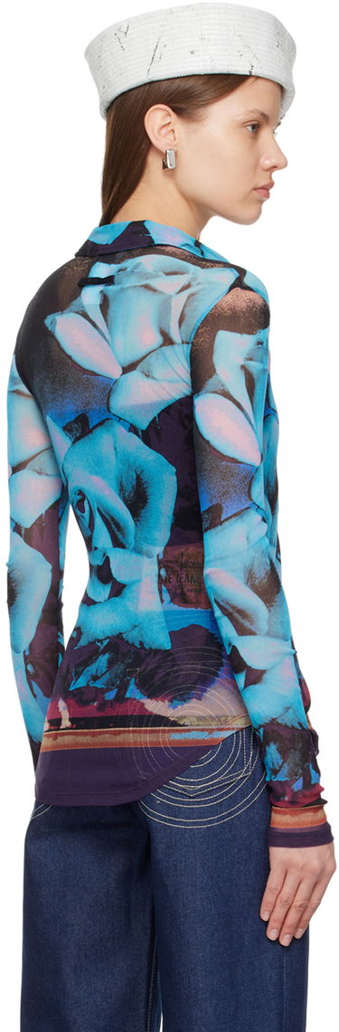 Košeľa Jean Paul Gaultier Jean Paul Gaultier Roses Print Mesh Shirt Modrá | 24/25-U-CH013-T547-275020, 2