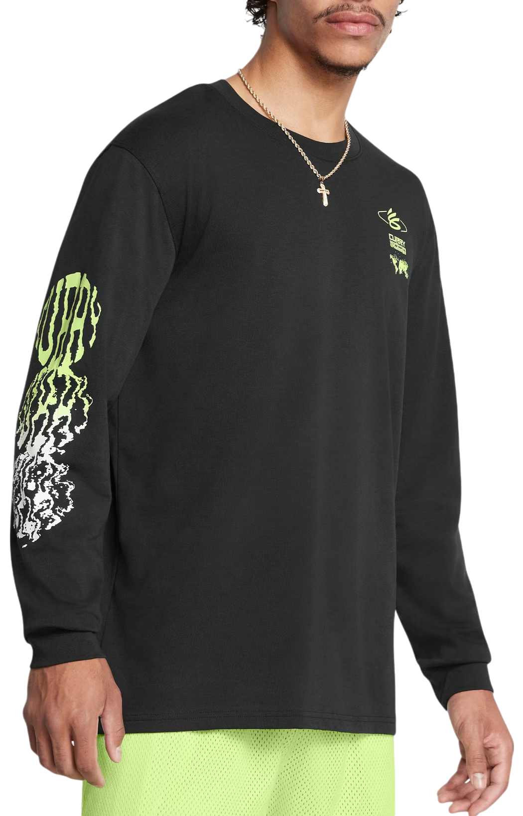 Tričko Under Armour Under Armour Curry Verbiage Heavyweight Long Sleeve T-Shirt Čierna | 1387109-001, 0