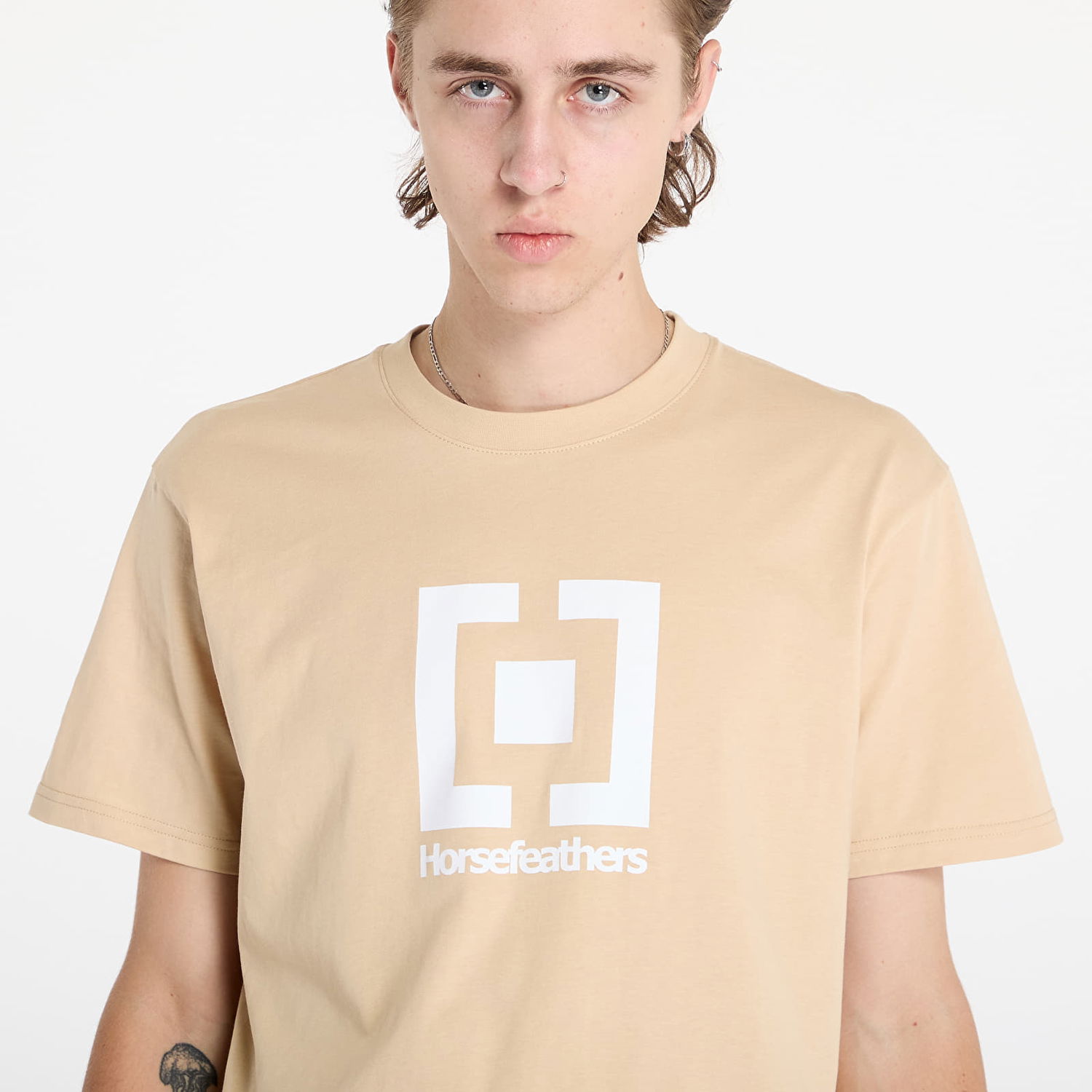 Tričko Horsefeathers Base T-Shirt Mojave M Béžová | SM1345F, 1